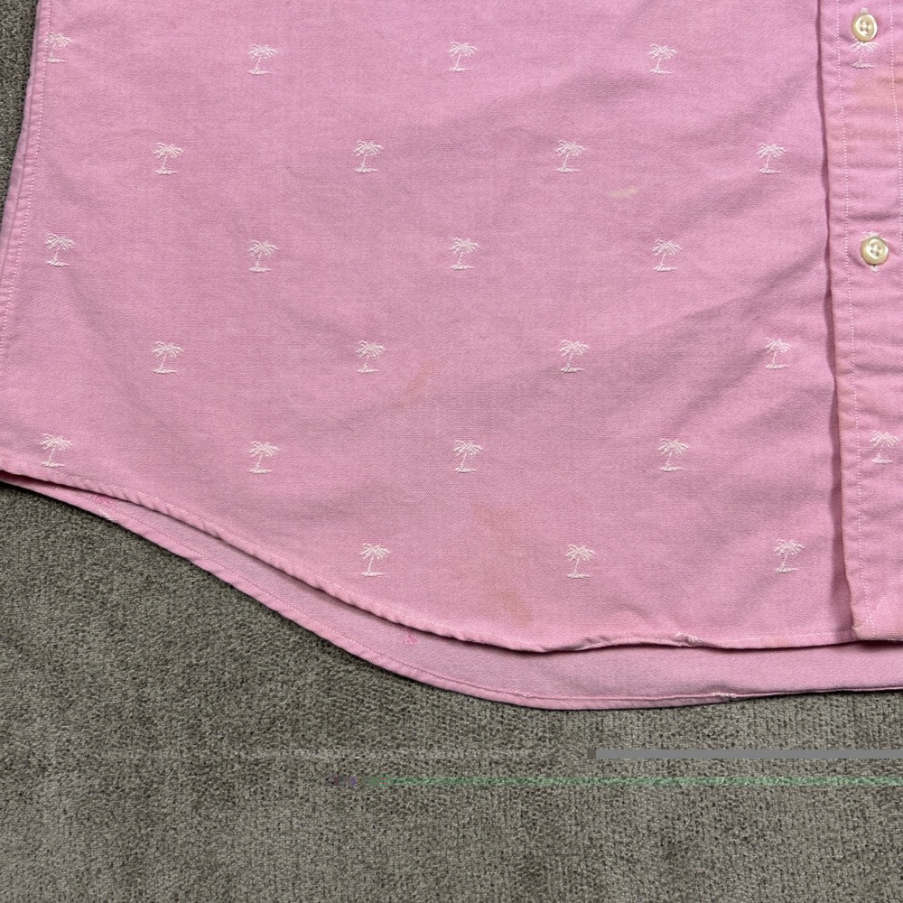 Ralph Lauren Shirt Mens 2XL Pink Short Sleeve Button Down AOP Palm Trees Oxford - Picture 4 of 13